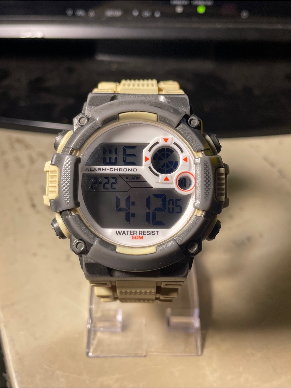 U.S. Army Digital Sports Watch - Gray and Beige